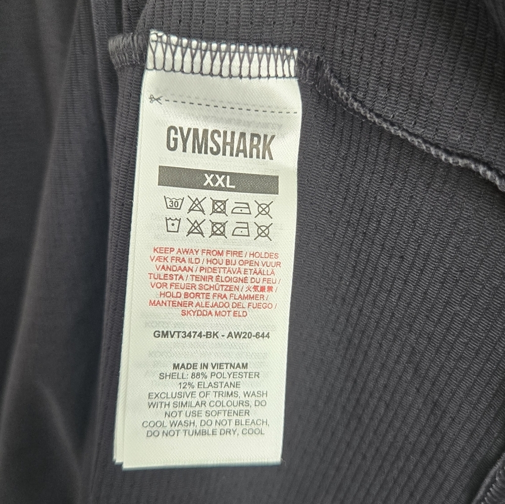 NWT Gymshark Black Tank Top-Size XXL - Picture 3 of 6
